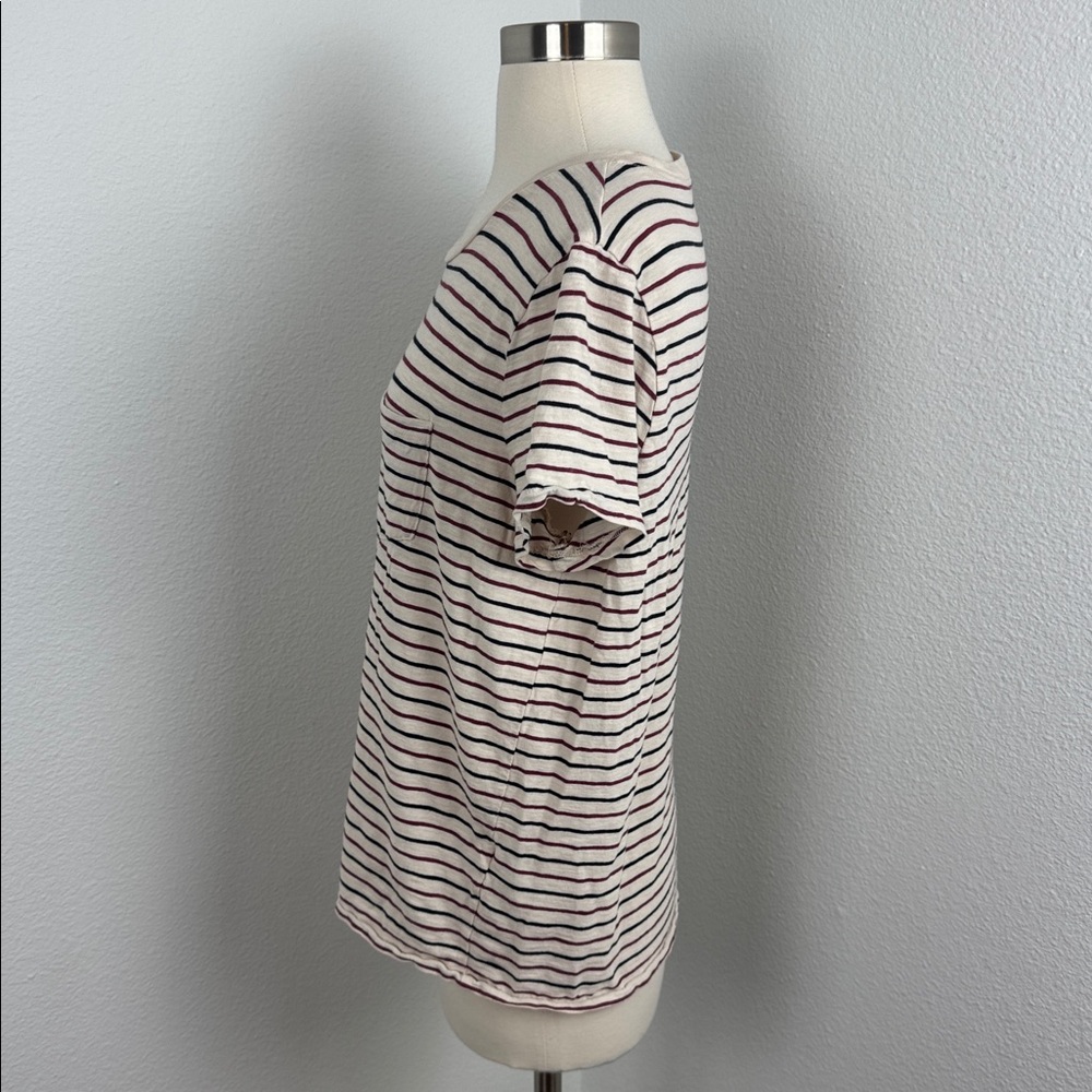 Madewell Striped Pocket Tee, Sz XL - Picture 4 of 9